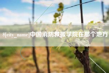 安吉中国消防救援学院在那个地方