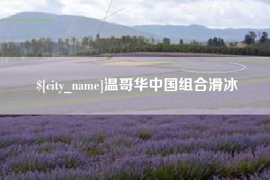 安吉温哥华中国组合滑冰