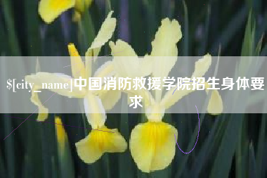 安吉中国消防救援学院招生身体要求