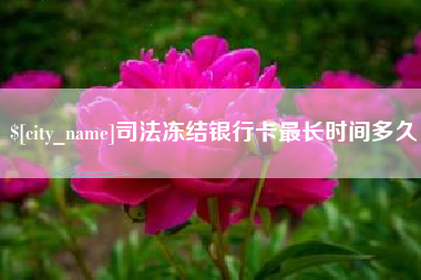 安吉司法冻结银行卡最长时间多久