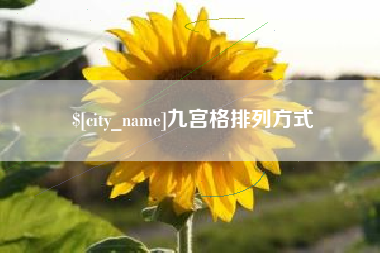 安吉九宫格排列方式