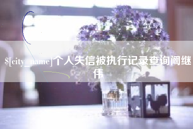 安吉个人失信被执行记录查询阚继伟