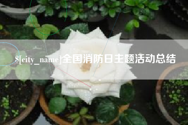 安吉全国消防日主题活动总结