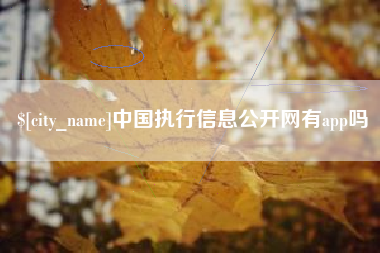 安吉中国执行信息公开网有app吗