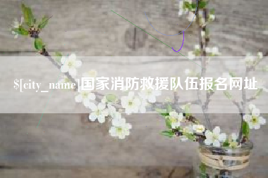 安吉国家消防救援队伍报名网址