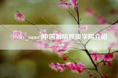 安吉中国消防救援学院介绍