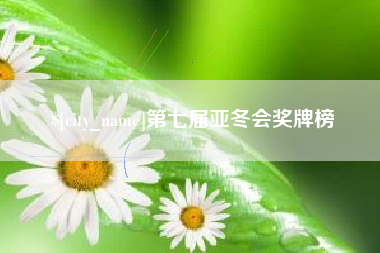 安吉第七届亚冬会奖牌榜
