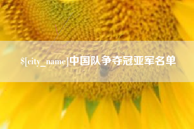 安吉中国队争夺冠亚军名单