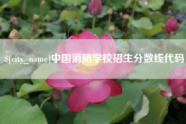 安吉中国消防学校招生分数线代码