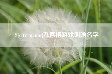 安吉九宫格游戏叫啥名字
