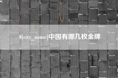 安吉中国有哪几枚金牌
