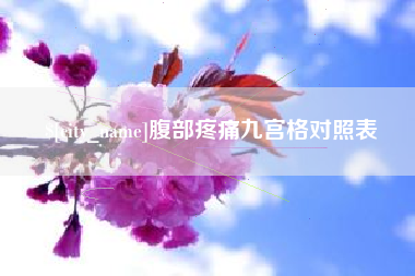 安吉腹部疼痛九宫格对照表