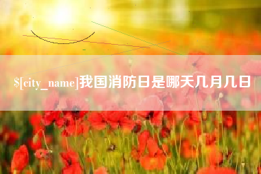 安吉我国消防日是哪天几月几日