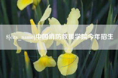 安吉中国消防救援学院今年招生