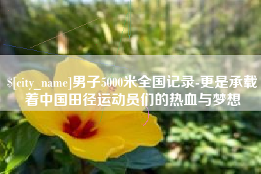 安吉男子5000米全国记录-更是承载着中国田径运动员们的热血与梦想