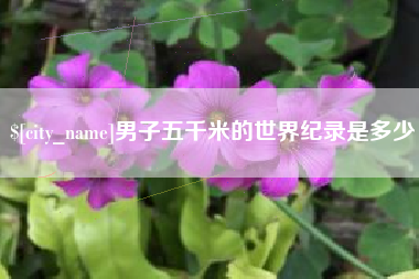 安吉男子五千米的世界纪录是多少