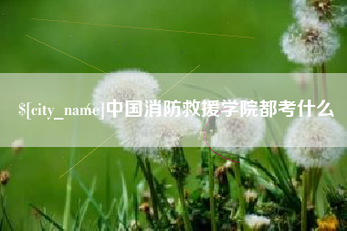 安吉中国消防救援学院都考什么