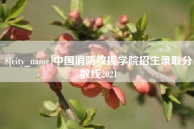 安吉中国消防救援学院招生录取分数线2021