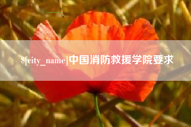 安吉中国消防救援学院要求