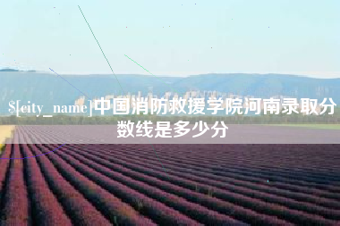 安吉中国消防救援学院河南录取分数线是多少分