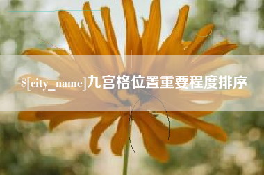 安吉九宫格位置重要程度排序