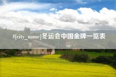 安吉冬运会中国金牌一览表