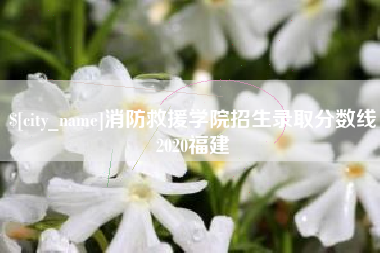 安吉消防救援学院招生录取分数线2020福建