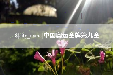 安吉中国奥运金牌第九金